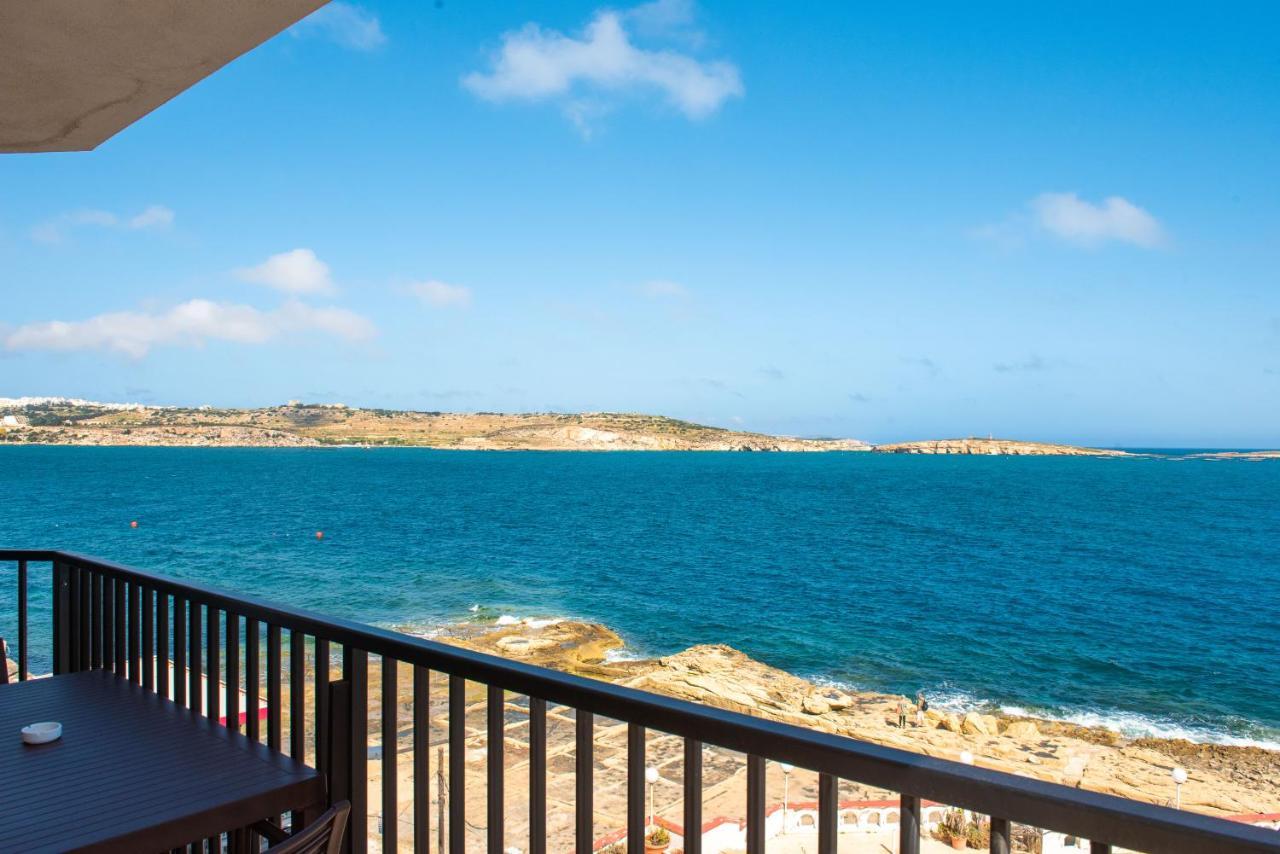 Islet Promenade Seafront 1 Bedroom Apartment With Sea View Balcony By Getawaysmalta Сент-Полс-Бей Экстерьер фото