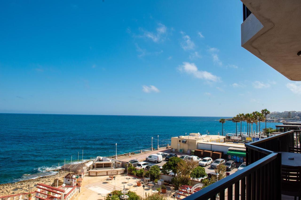 Islet Promenade Seafront 1 Bedroom Apartment With Sea View Balcony By Getawaysmalta Сент-Полс-Бей Экстерьер фото