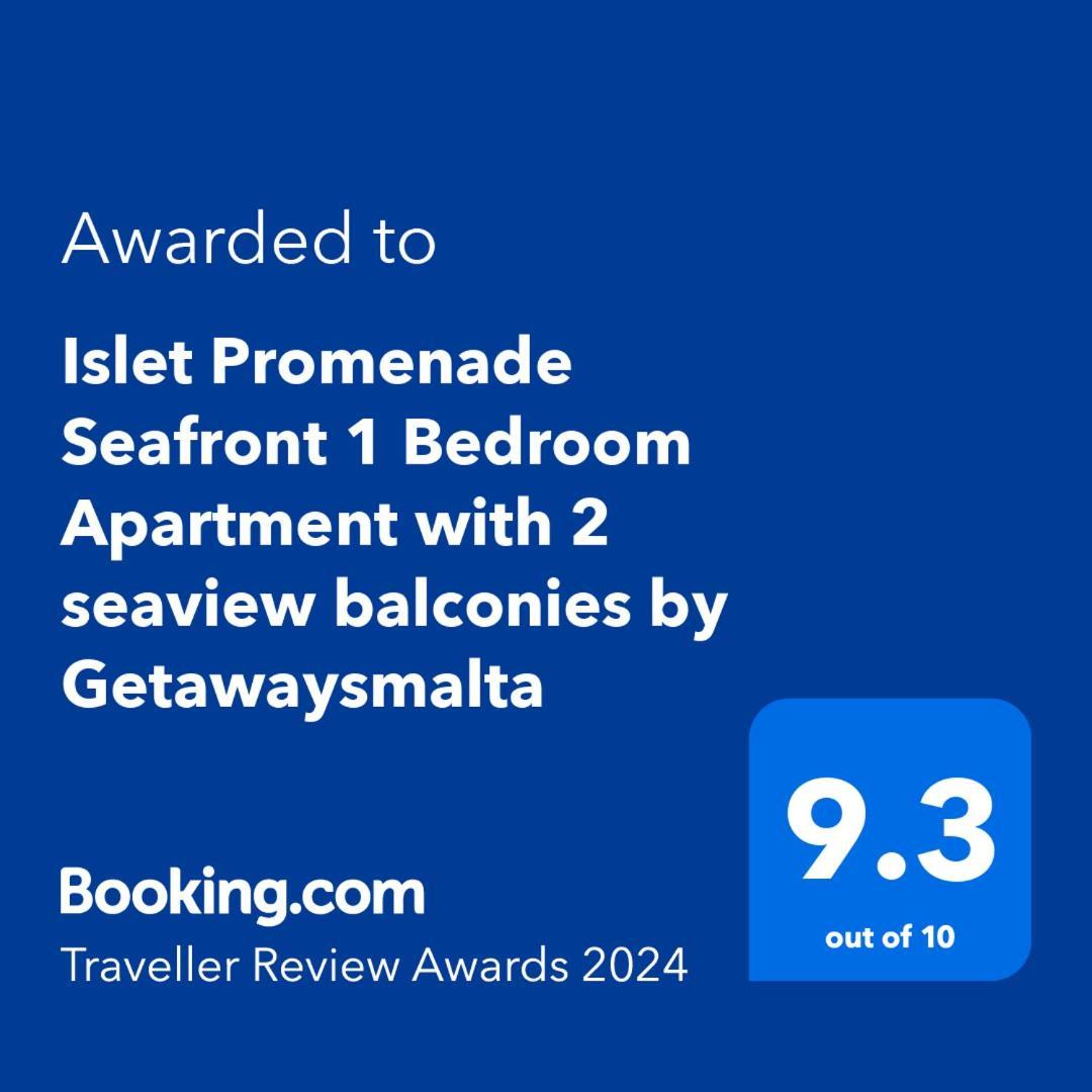 Islet Promenade Seafront 1 Bedroom Apartment With Sea View Balcony By Getawaysmalta Сент-Полс-Бей Экстерьер фото