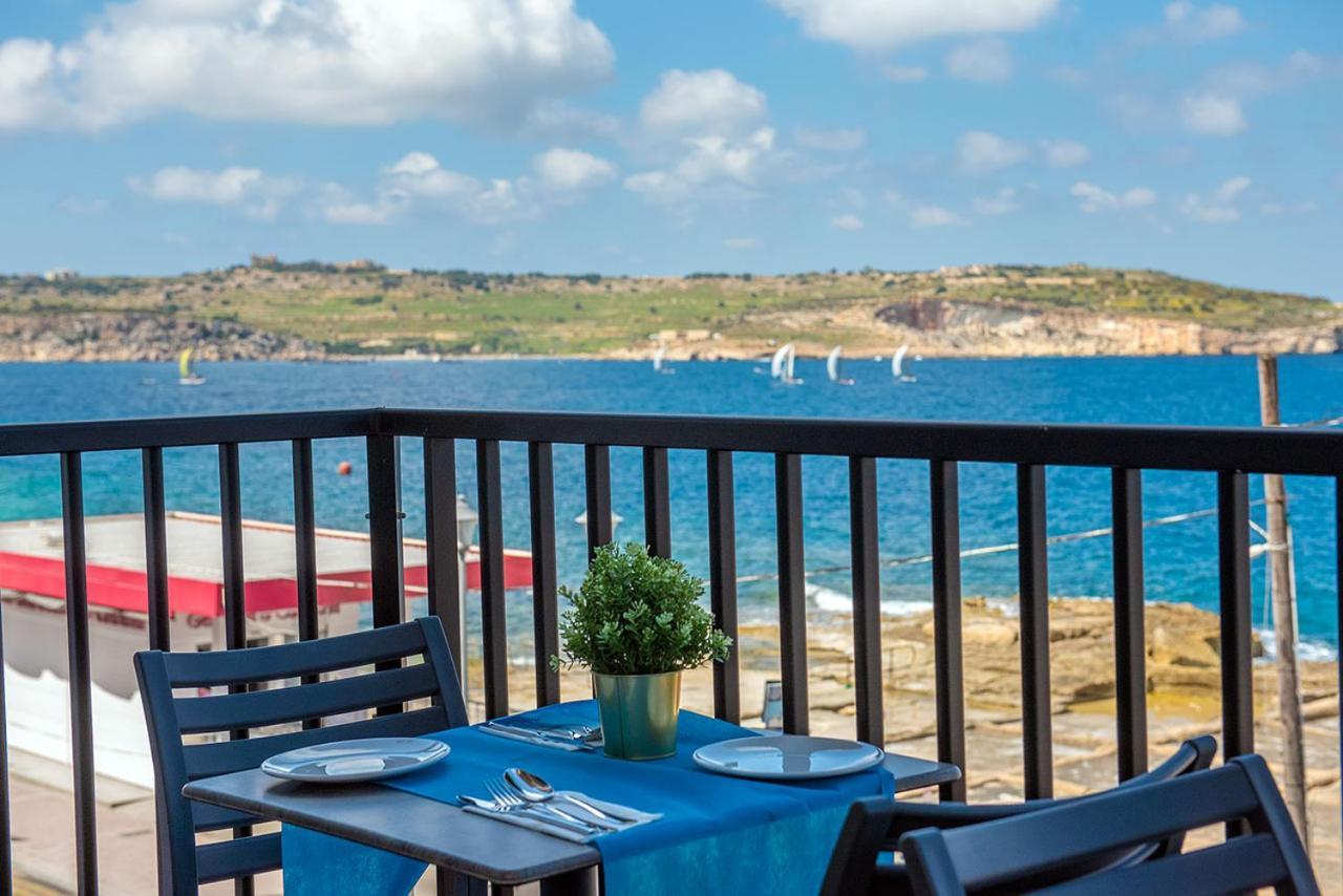 Islet Promenade Seafront 1 Bedroom Apartment With Sea View Balcony By Getawaysmalta Сент-Полс-Бей Экстерьер фото