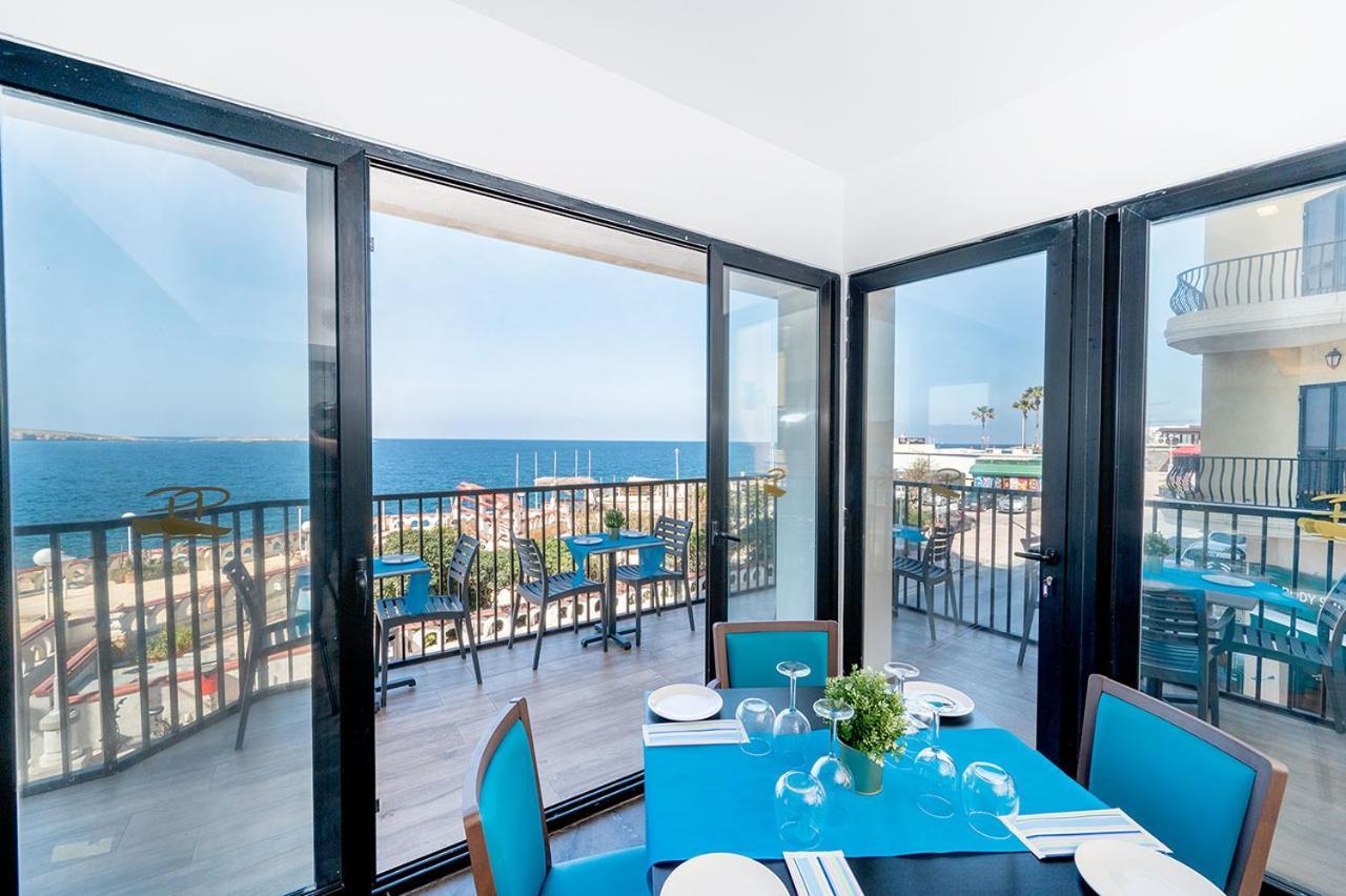 Islet Promenade Seafront 1 Bedroom Apartment With Sea View Balcony By Getawaysmalta Сент-Полс-Бей Экстерьер фото